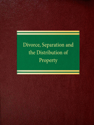 cover image of Divorce, Separation and the Distribution of Property